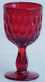 Fenton Red Thumbprint Goblet