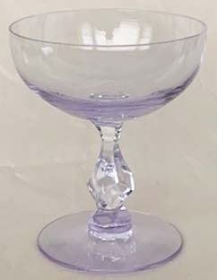 Bohemian crystal tall Wine Glass, green to clear cut (item #1222429)