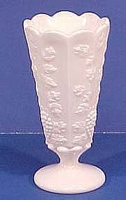 Westmoreland Paneled Grape 9" Vase Milk Glass