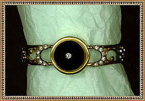 Vintage Victorian Revival Clamp Bangle Bracelet Bates