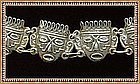 Vintage Mexico Sterling Aztec Mask Face Bracelet "EME"