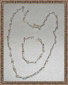Vintage Sterling Scandinavian Necklace Bracelet Arne