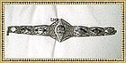 Vintage Persian Gulf Filigree Silver Bracelet Niello