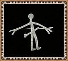 Vintage Modernist A. Dragsted Sterling Silver Pin Man