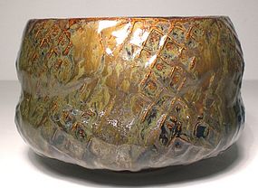 Lg. Tataki Paddled Waisted Teabowl (1140tb)