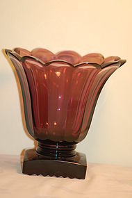Antique Boston & Sandwich amethyst glass vase