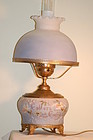 Wavecrest glass C.F.Monroe 'Collars & Cuffs' lamp C:1890