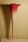 New England Peachblow / Peach Blow glass monumental-sized vase C:1890