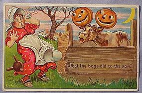 Halloween Postcard Julius Bien, 1910
