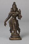 An Indian Bronze Figure of Sri Devi 18/19thC