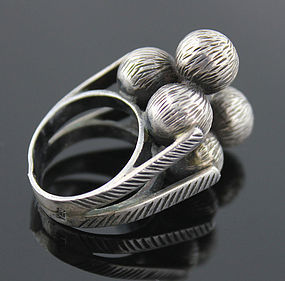 Rachel Gera Modernist Sterling Silver Ring Israel