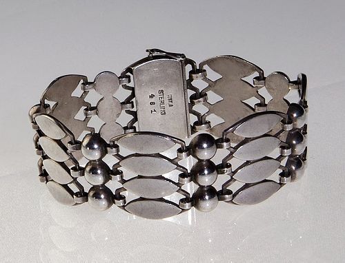 Just Andersen Sterling Silver Bracelet - Denmark - 1930's