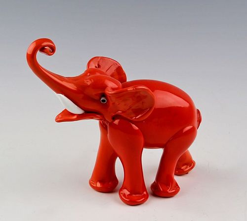 Rare Lattimo Murano Glass Elephant 1920s/30s Barovier