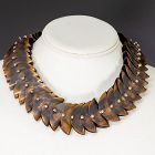 Mena Messina Handcrafted Brass and Silver Necklace