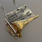 Mixed Metal Brutalist Post Apocalyptic Necklace