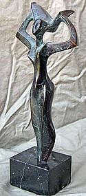 POBLADOR   Bronze Abstract Modernist Sculpture