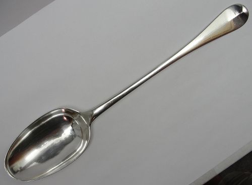 Gorgeous Ca. 1730s English Crested Stuffing Spoon by Philip Roker II