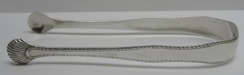 NFS - Fine Feather-Edge Sugar Tongs c.1780-95 Mrked IVB - Win a Prize!