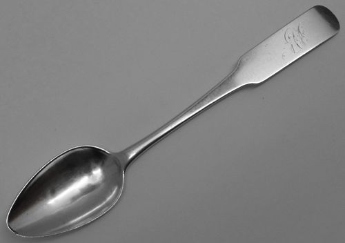City-Marked Coin Silver Spoon by Downing & Phelps of Newark, c.1810-15