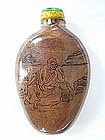 Chinese Snuff Bottle with Monk Painting Inside