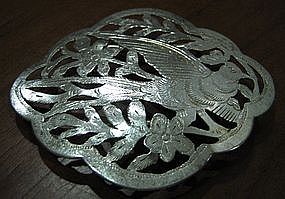 Straits Chinese Silver Buckle Head