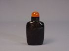 Chinese black hair crystal snuff bottle