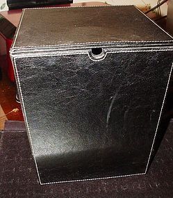 Trapezoid Leather Box ~ 9.25"