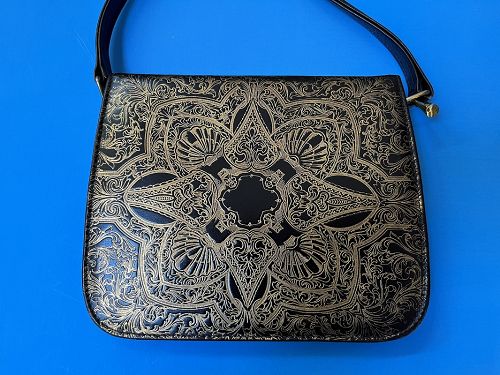 Gilt Leather Florentine Handbag #2