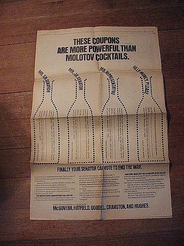McGovern~Hatfield~Goodell... '70's End The War  Ad