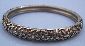 Silverplated Textured Bangle