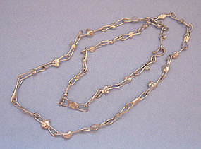 Danish Handmade Silverplated Chain Necklace