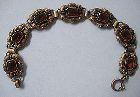 European Gilded Silver Bracelet, c. 1950