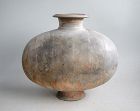 Fine Large Chinese Qin / Han Dynasty Burnished Pottery Cocoon Jar