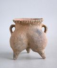 Rare Chinese Neolithic Pottery Tripod - Qijia Culture
