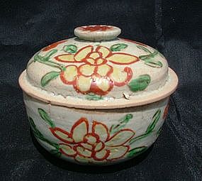 Swatow Polychrome Covered Bowl