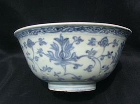 Good Ming Blue and White Bowl with Double Vajra