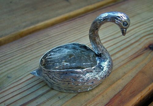 small Italian silver swan
