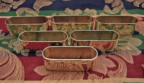 Old Newbury Crafters sterling napkin rings, set of six