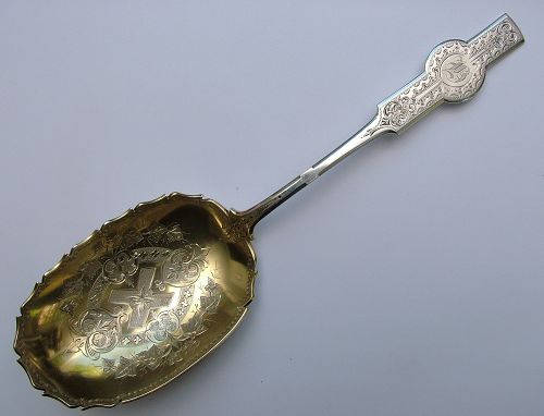 Newell Harding coin silver pudding spoon