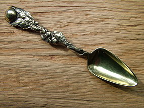 Gorham cast silver gilt citrus spoon "HE" mark