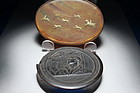 Two Antique Horn Tobacco, Snuff Box, 19th C.