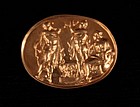 18K Gold impression of Greek Seal.
