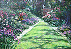 Albert Sharp painting - English Garden landscape