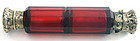 Double ended ruby glass perfume scent bottle, Victorian