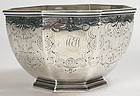William Forbes coin silver engraved waste bowl