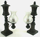 John B. Jones, Boston argand lamps - pair