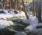 Thomas R. Curtin painting - Stream in Winter