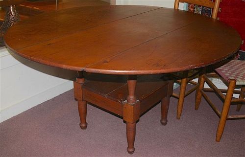 Large antique country hutch chair table