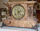 Seth Thomas faux marble adamantine mantel clock