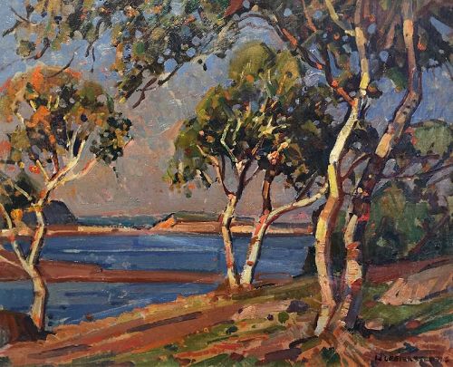 William Lester Stevens Massachusetts coastal landscape painting
